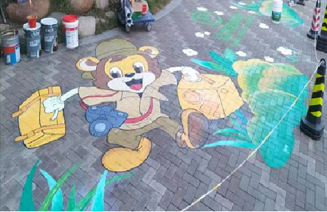  正阳夏季画地面彩绘会遇到的问题