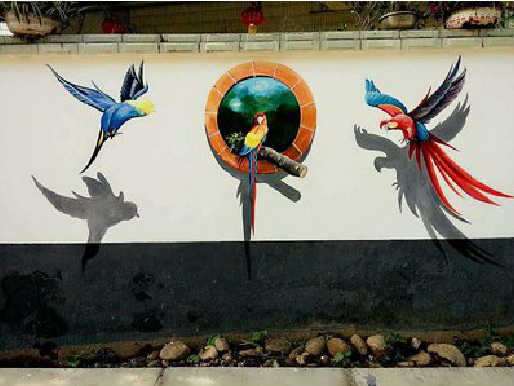 正阳视觉错位-3D墙绘设计