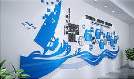 正阳海浪主题文化墙如何设计?