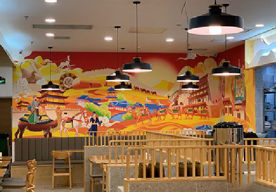 正阳商业空间彩绘介绍。