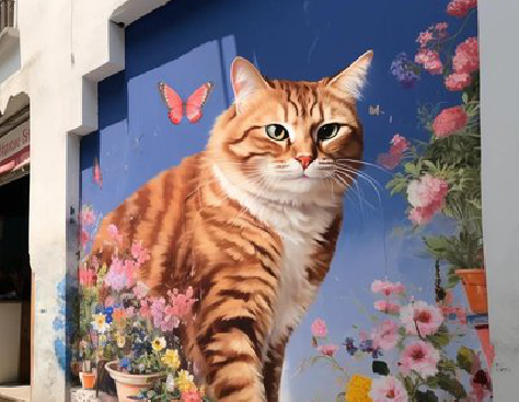  正阳自己绘制有个性的手绘墙