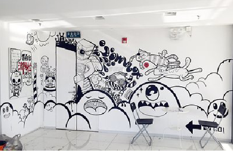  正阳手绘墙并非传统涂鸦。